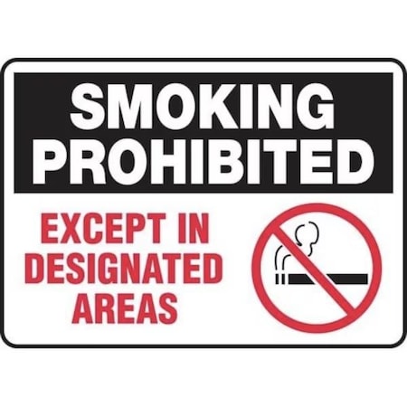 Accuform SMOKING CONTROL SIGN SMOKING PROHIBITED MSMK557VS